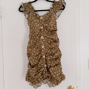 Green floral Zara dress